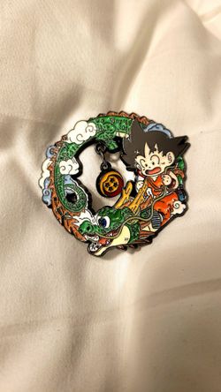 Dragon Ball Kid Goku Riding Shenron Enamel Pin | Dangling Charm Pin