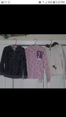 Girls size 6 / 6X zip up jackets