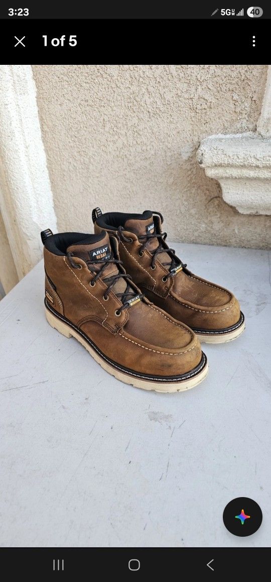 Size 10.5 D Ariat Work Boots Soft Toe