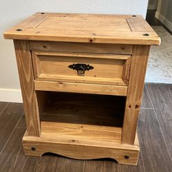 Nightstand Solid Pine, By Pier 1 Imports, Rustic Iron Hardware, Santa Fe Collection