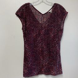 Women’s BANANA REPUBLIC 100% Polyester V-Neck Sleeveless Stretch Top With Attached Cami…Size Large