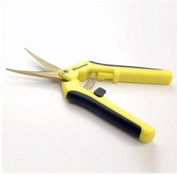 1Pair Curved Blade Trimming Scissors Stainless Steel Gardening Plant Hemp Garden