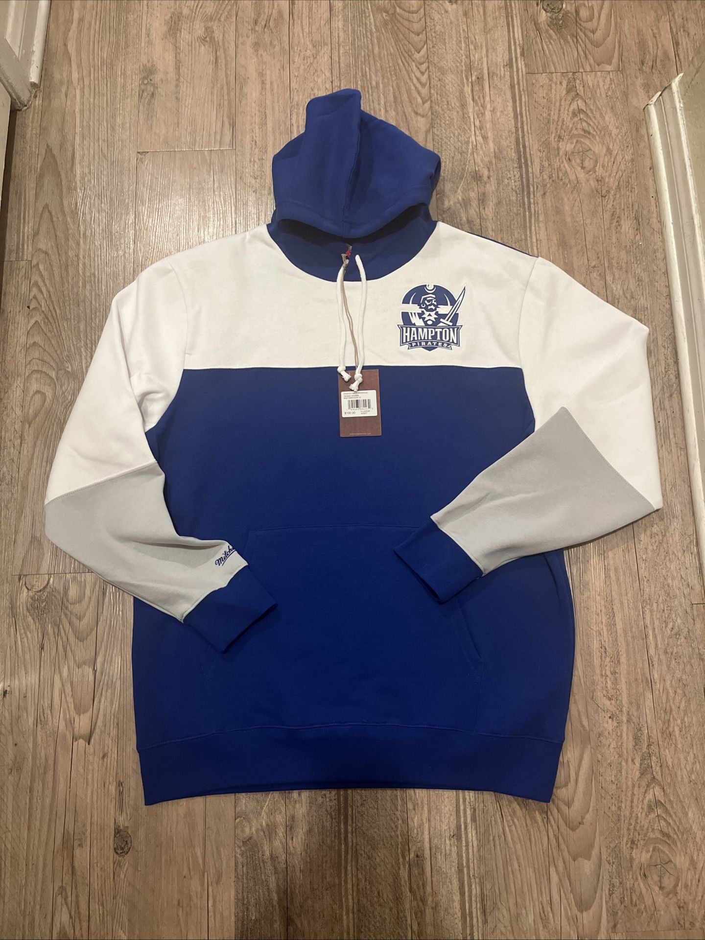 NWT Mitchell and Ness Hampton Pirates Fusion Fleece Hoodie 2.0 Men’s Size XL