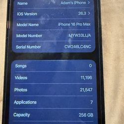 iPhone 16 Pro Max 256gb