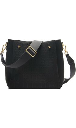Black crossbody tote purse