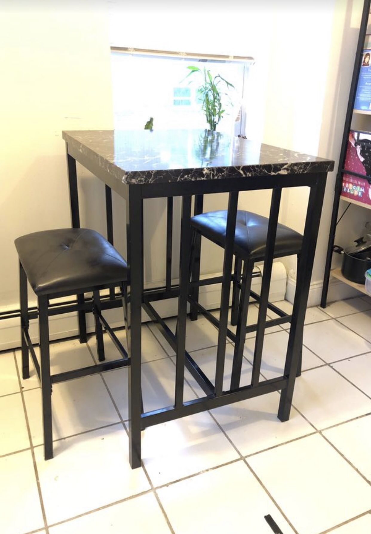Kitchen table and stools— two seater