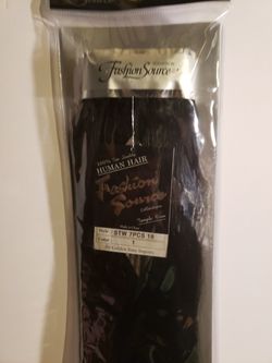 7 piece 100% human hair 18"