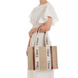 Chloe Woody Canvas Tote