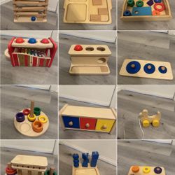 Monti Kids Montessori Wooden Toys (bundle Of 12)