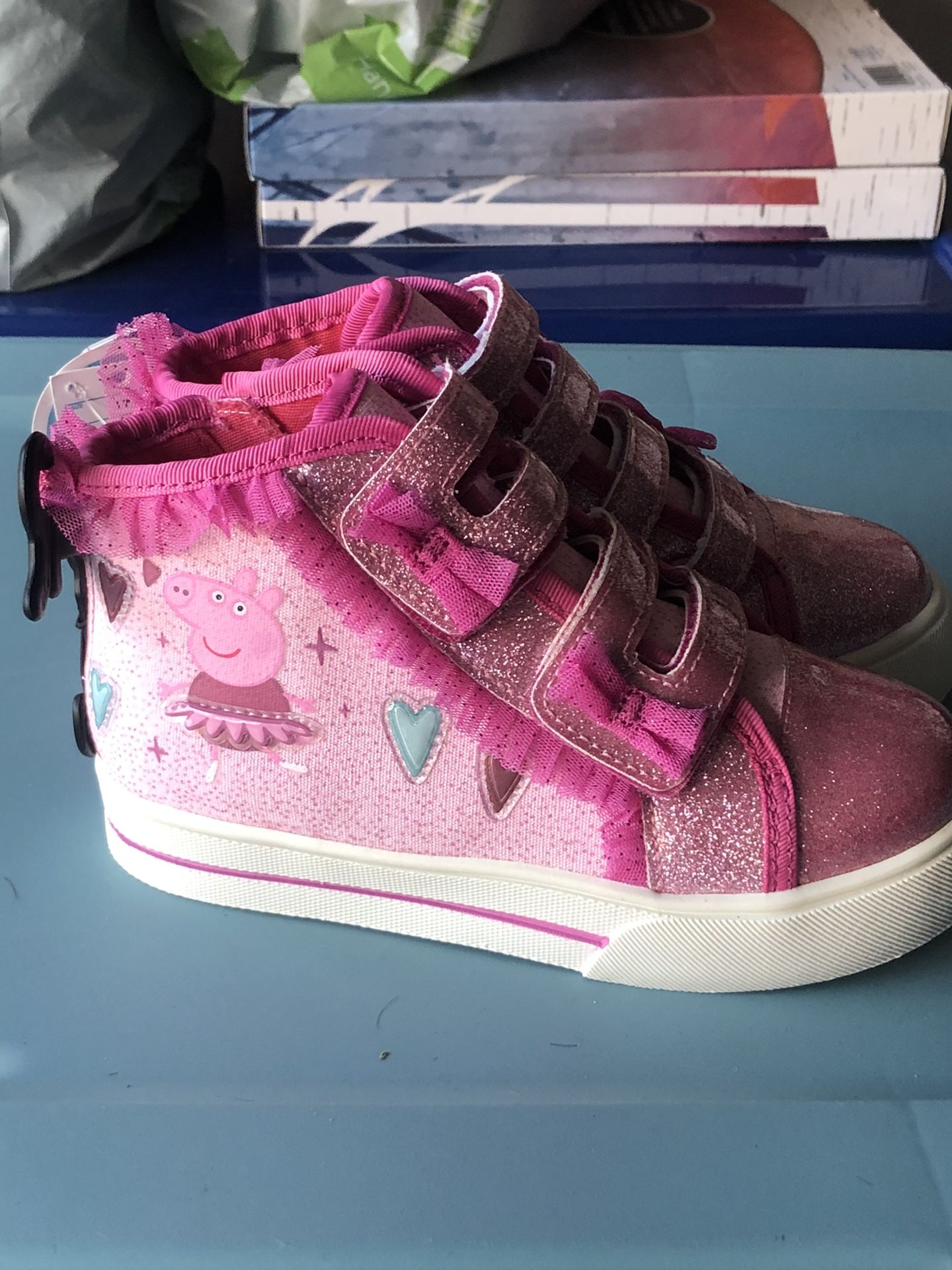 Bows and peppa pig shoes!!!!