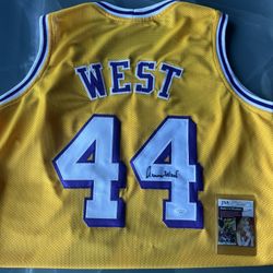 Jerry West Signed Autograph Jersey With JSA Certification Lakers See Pics 