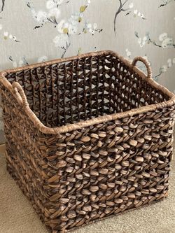 (IF IT’S LISTED, IT’S AVAILABLE.) $15 Dark Brown Rattan Basket