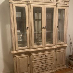 Free Dining Set , Cabinet And Hutch Moving  Sale