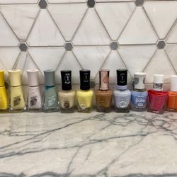 Nail polish - Sally Hansen nail polish; Essie Nail polish - colors shown. New/unopened. Gift-giving condition. 