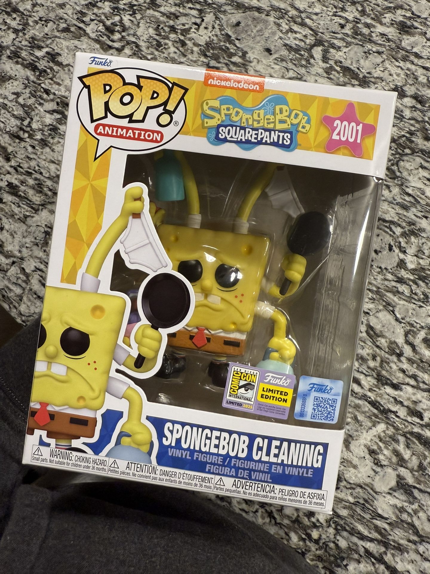 SpongeBob Cleaning 6in SDCC Funko Pop!