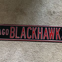 Chicago Blackhawks Steel Street Sign 36 Inches