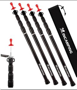 Adjustable Heavy Duty Tarp Poles 7.6FT,