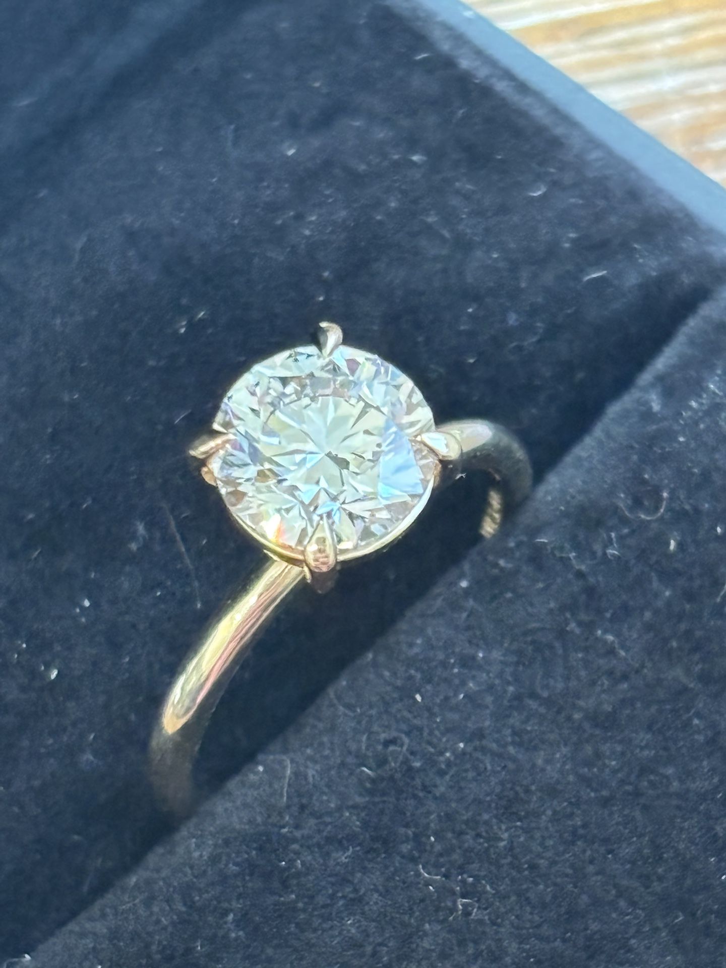 New 2 Carat Round Diamond Engagement Ring 14k Yellow Gold