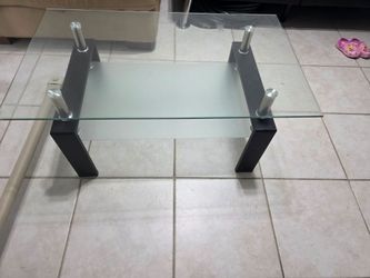 Glass coffee table