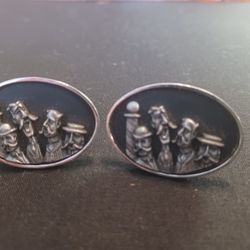 Pewter Barber Shop Quartet Cuff Links