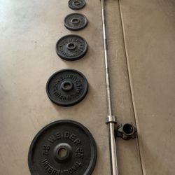 Weider Olympic International 300lb Barbell Weight Set
