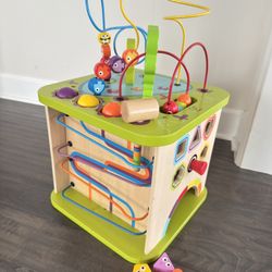 Hape Country Critters Play Cube| Wooden Learning Puzzle Toy for Toddlers
