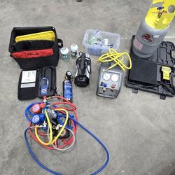 Mechanics Tools AC Service Kit Leak Detector R134