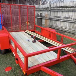 5x8 Steel  Utility Trailer Red