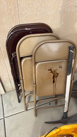 Metal folding chairs