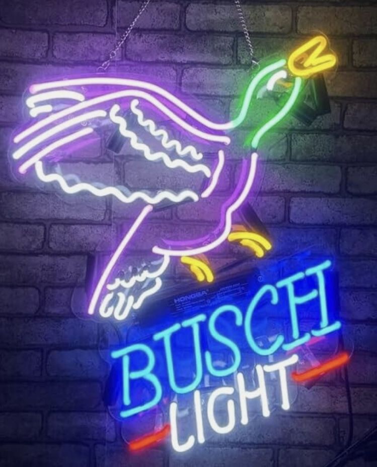 20” x16” Buschs Light Duck Neon Sign Real Glass Handmade Shipping from US