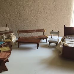 Home Made Doll Furniture.  Approximately 50 Years Old 