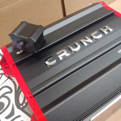CRUNCH 1500 WATTS MONOBLOCK 1 OHM STABLE BUILT IN CROSSOVER WITH BASS CONTROL CAR AMPLIFIER ( BRAND NEW PRICE IS LOWEST INSTALL NOT AVAILABLE ) 