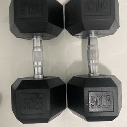 New 50 lbs  Hex Dumbbell Set