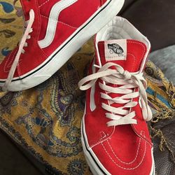 Vans RED Sk8 Hi SIZE 9.5