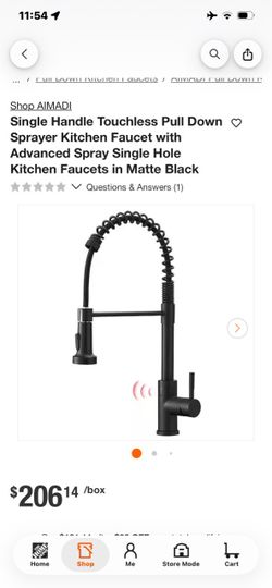 AIMADI Touchless Pull Down Kitchen Faucet Matte Black