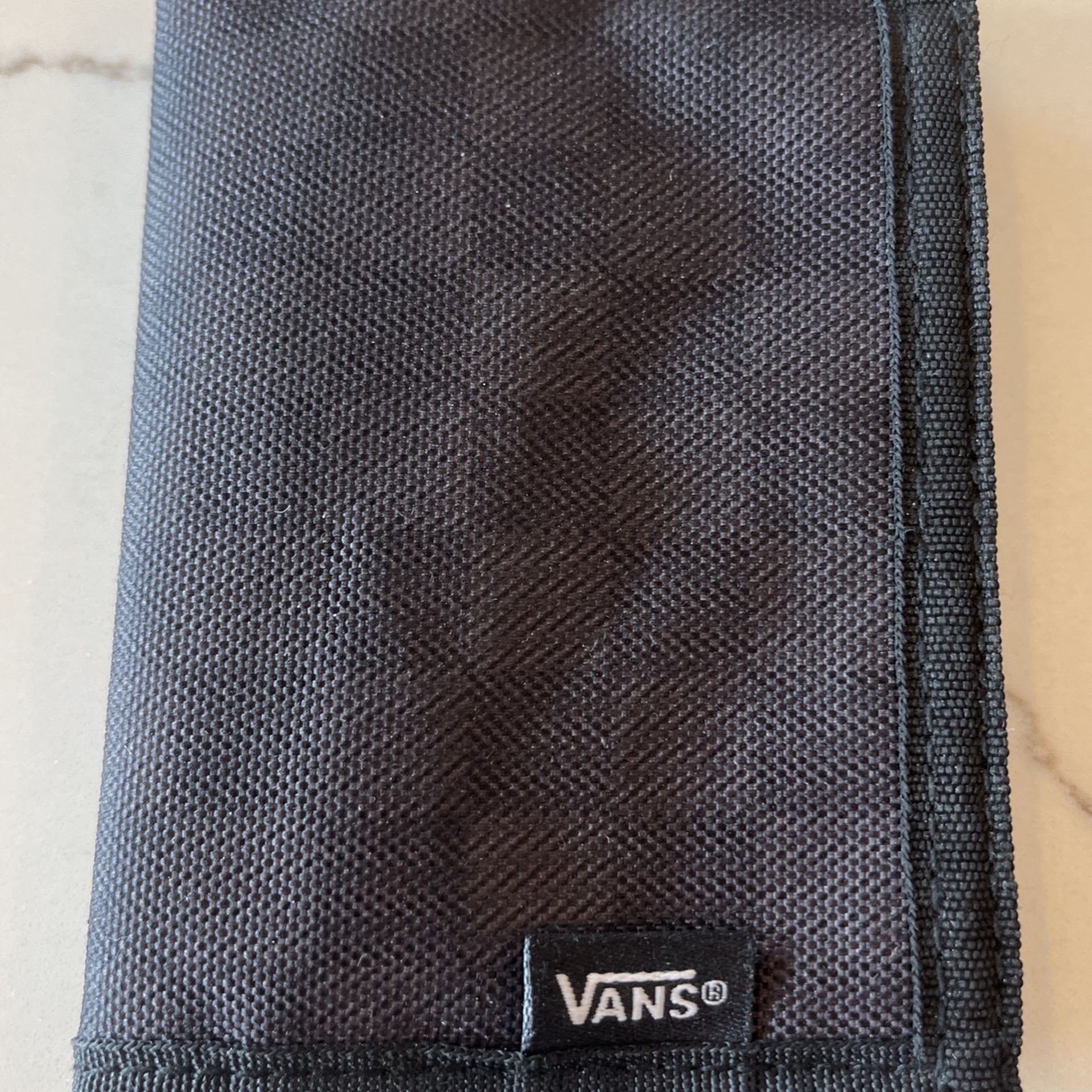 Vans Off The wall Black On Black Checkerboard velcro wallet