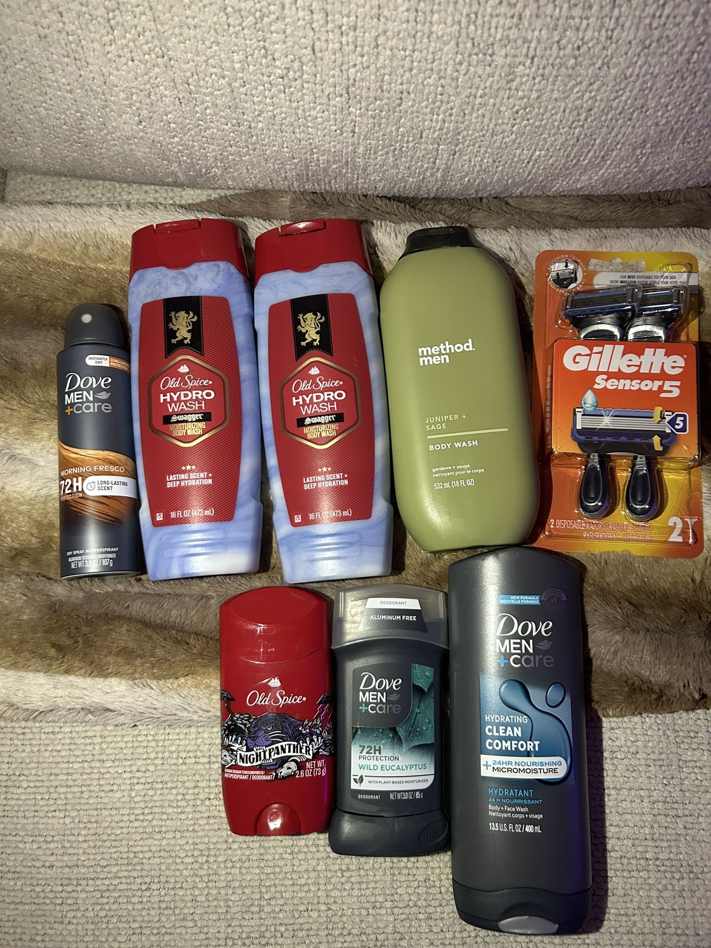 MENS BODY WASH DOVE OLD SPICE SPRAY