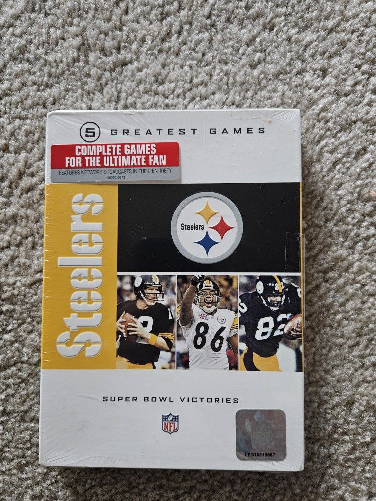 BRAND NEW 5 STEELERS SUPER BOWL VICTORIES GREATEST GAMES