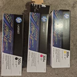 HP LaserJet 305A Black, Magenta, Yellow Ink Brand New