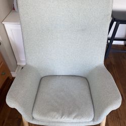 Oversized Gray Accent Chair