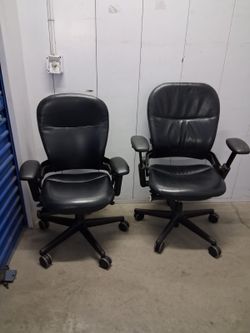 Leather Office Chairs  steelcase leap $200 each