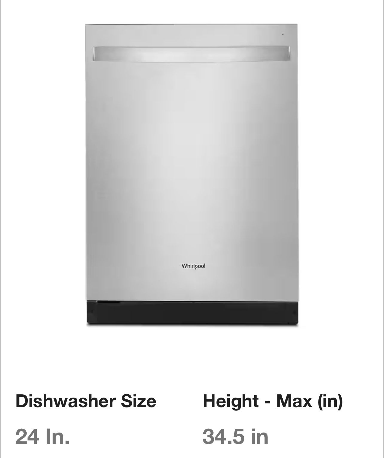 Whirlpool Dishwasher Brand New