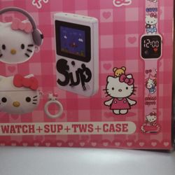 Hello Kitty Watch + SUP Game Console + TWS + Case Set