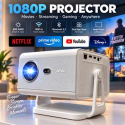 INFGO Full HD 1080P Projector with Adjustable Stand – WiFi, Bluetooth, HDMI & USB