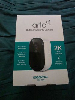 Arlo Outdoor Sercurity Camera Essential 3rd gen 2025
