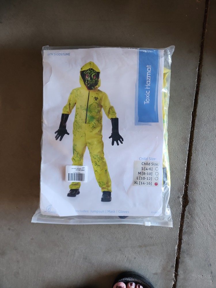 Toxic Hazmat Costume Kids Size XL 14-16