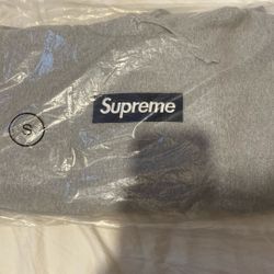 Grey Supreme Navy Box Logo