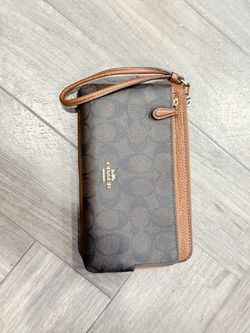Coach double zip wallet