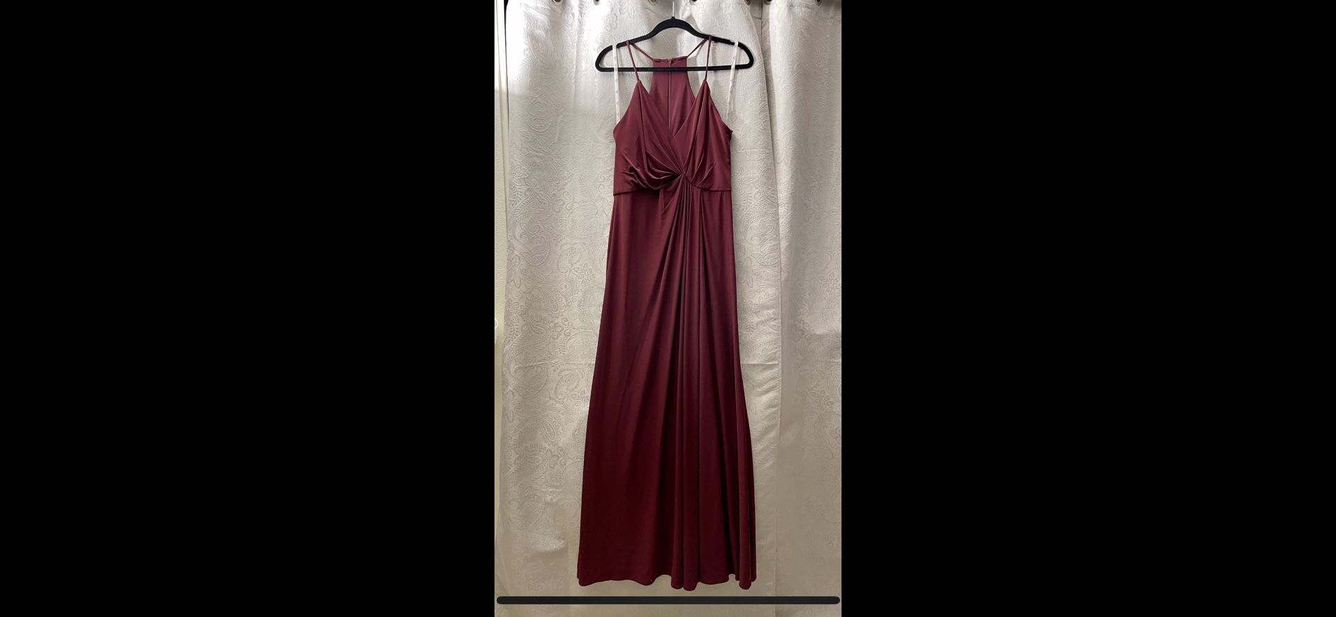 Long Front Slit Bridesmaids Dress
