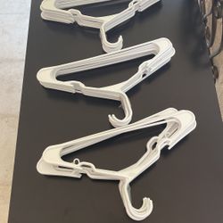 Lot Of 45 Plus Kids And With Clips. Hangers (3х10 White, 10 Black, 5 Blue, 4 Kids, 2 With Clips)  